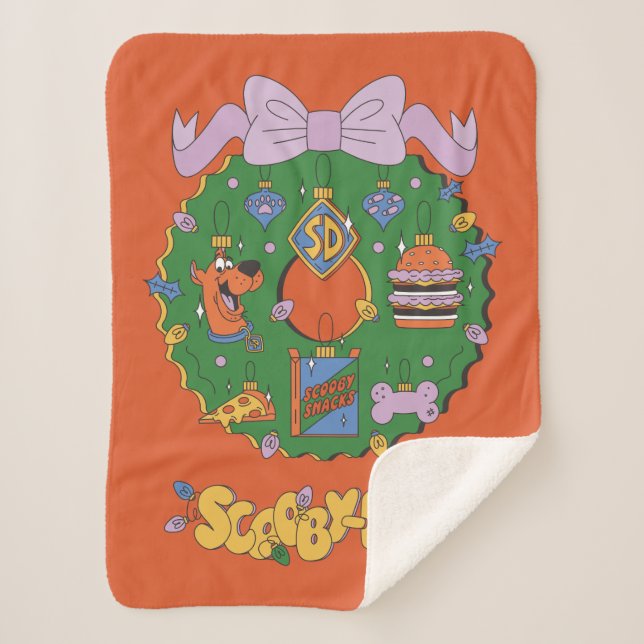 Couverture Sherpa Scooby-Doo Holiday Snack Wreath Graphic (Devant)