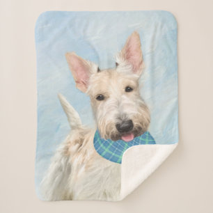 Couverture Sherpa Scottish Terrier Wheaten Dog Painting Art original