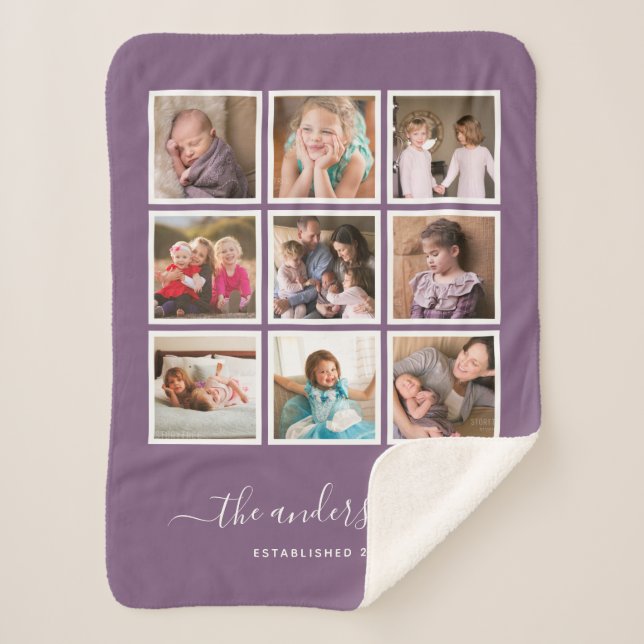 Couverture Sherpa Script de collage photo couleur Arrière - plan mod (Devant)