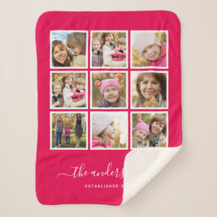 Couverture Sherpa Script de collage photo couleur Arrière - plan mod