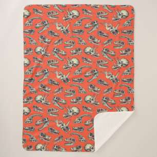 Couverture Sherpa Sculptures d'Orange & Navy