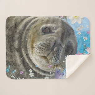 Couverture Sherpa Sealion de conte de Fairytale dans l'océan des fle