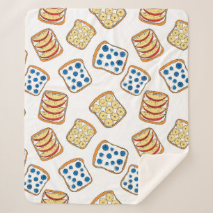Couverture Sherpa Seamless pattern of toast