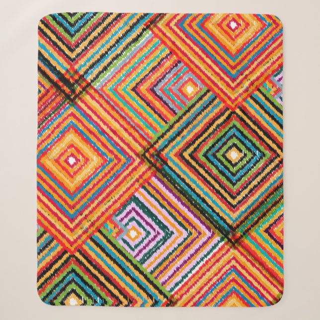 Couverture Sherpa Seamless pattern patchwork design. Creative backgr (Devant)