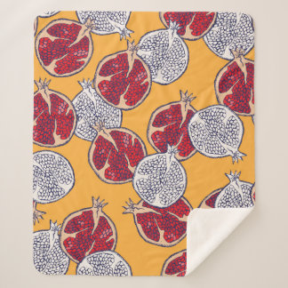 Couverture Sherpa Seamless pattern. Pomegranate hand drawn.