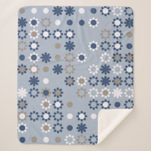 Couverture Sherpa Seamless pattern with colored elements,  vintage a