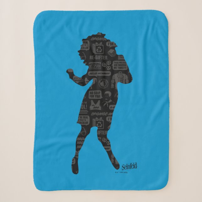 Couverture Sherpa Seinfeld | Elaine Danse Silhouette (Devant)