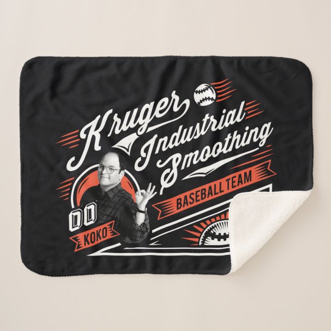 Couverture Sherpa Seinfeld | Équipe industrielle de baseball de Krug (Devant (Horizontal))