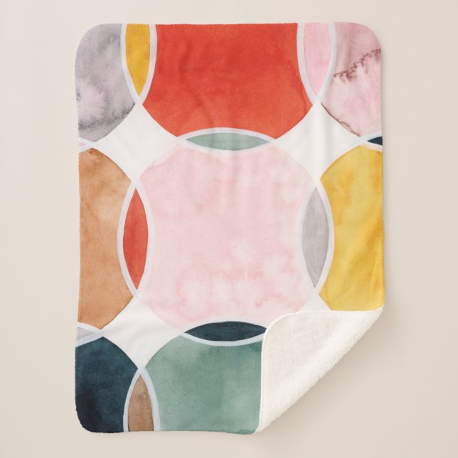 Couverture Sherpa Sensal - Motif circulaire (Devant)