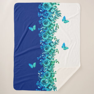 Couverture Sherpa Serenity Blue Petal