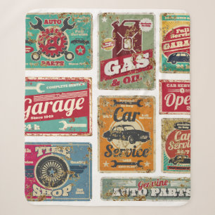 Couverture Sherpa Service de voiture Vintage et station-service Méta