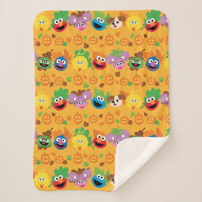 Couverture Sherpa Sesame Street Autumn quitte Motif (Devant)
