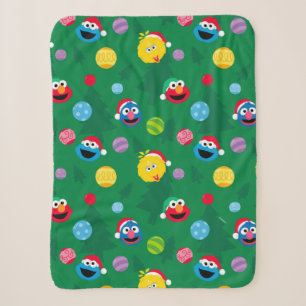 Couverture Sherpa Sesame Street Christmas Tree Motif