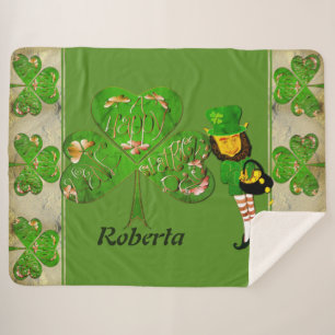 Couverture Sherpa Shamrocks et Leprechaun