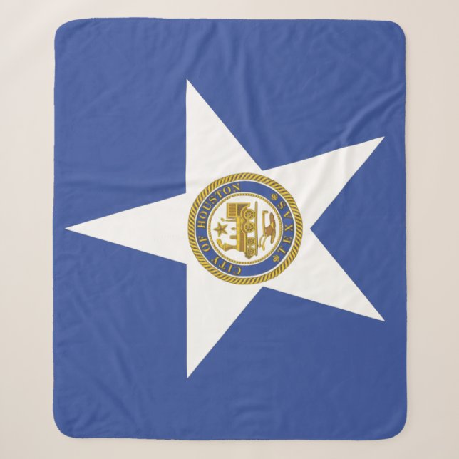 Couverture Sherpa Sherpa Blanket avec drapeau de Houston (Devant)