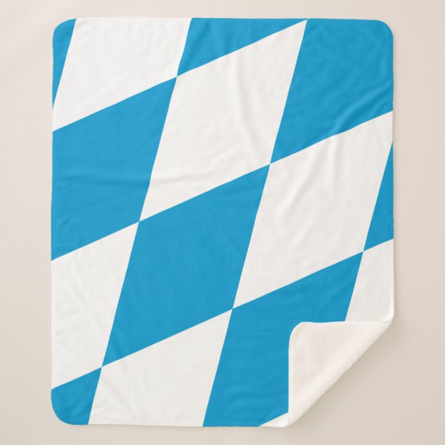 Couverture Sherpa Sherpa Blanket avec le drapeau de la Bavière, Alle (Devant)