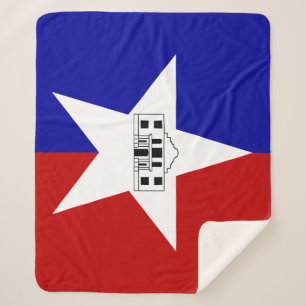 Couverture Sherpa Sherpa Blanket avec le drapeau de San Antonio