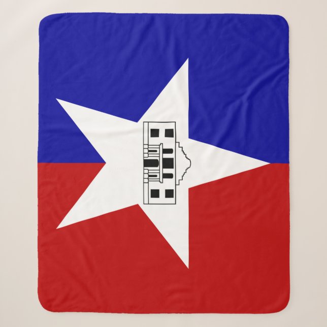 Couverture Sherpa Sherpa Blanket avec le drapeau de San Antonio (Devant)
