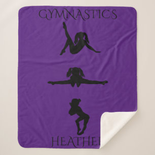 Couverture Sherpa SHERPA BLANKET DE GYMNASTICS GIRL. Nom personnalis