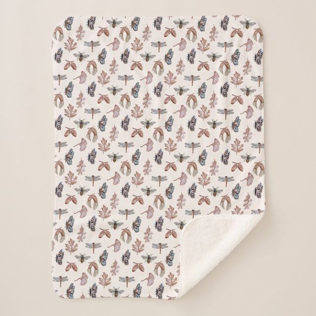 Couverture Sherpa Sherpa Blanket, Empreinte nature, pour les petites (Devant)