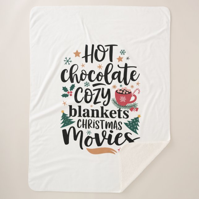 Couverture Sherpa Sherpa blanket Hot Chocolate & Cozy Christmas Vibe (Devant)