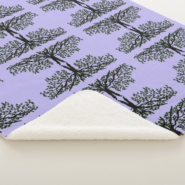 Couverture Sherpa Sherpa Blanket - Willow Grove sur Lavendar (3/4)