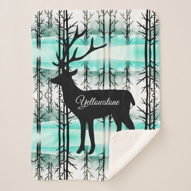 Couverture Sherpa Sherpa Blanket-Yellowstone Deer (Devant)