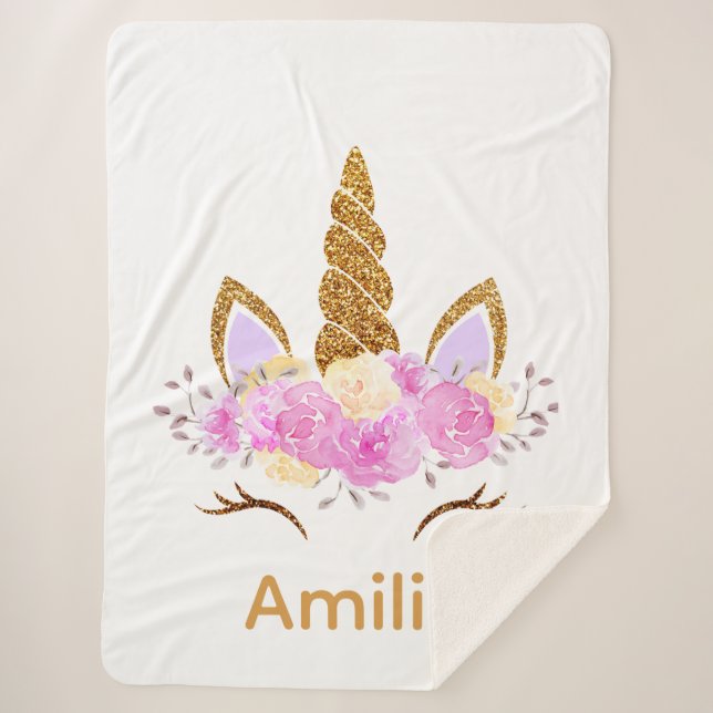 Couverture Sherpa Sherpa Unicorn Blanket (Devant)