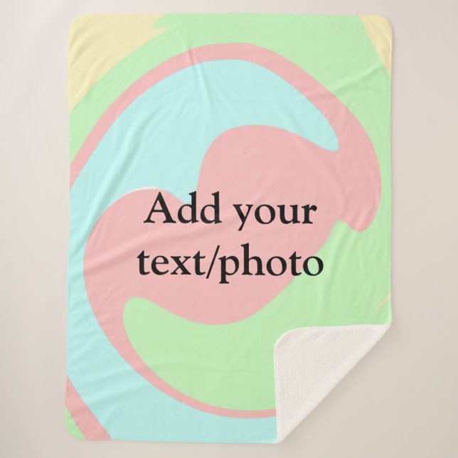 Couverture Sherpa Simple acrylic pour marble add your text name cust (Devant)