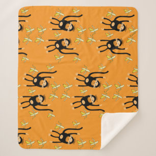 Couverture Sherpa Singe mignon