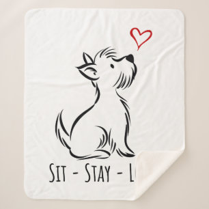Couverture Sherpa Sit-Stay-Love Westie