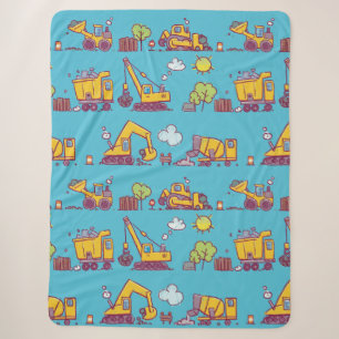 Couverture Sherpa Site de construction pour enfants et véhicule