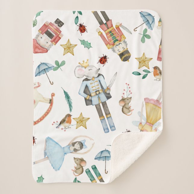 Couverture Sherpa small sherpa blanket - ideal gift for new baby  (Devant)