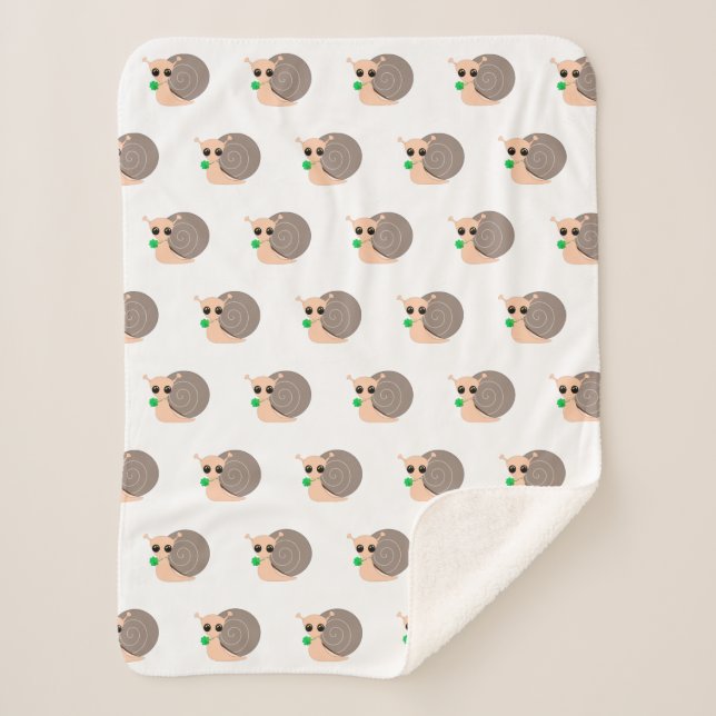 Couverture Sherpa Snail avec Clover Baby Sherpa Blanket (Devant)
