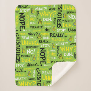Couverture Sherpa Snarky Grinch Modèle de phrase Grinch Snarky
