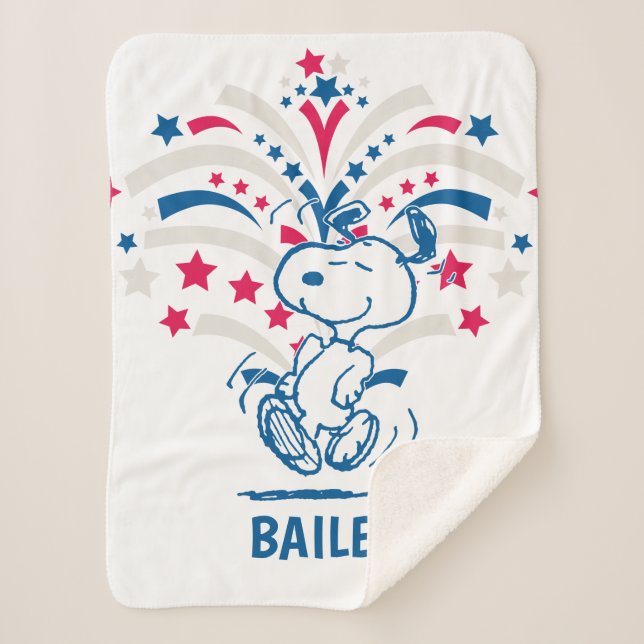 Couverture Sherpa Snoopy 4 juillet Danse (Devant)