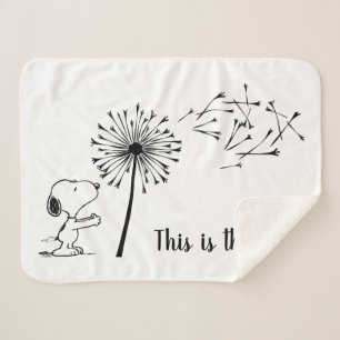 Couverture Sherpa Snoopy Avec Dandelion