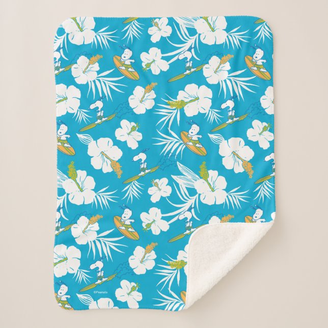 Couverture Sherpa Snoopy Brooklyn Beach Motif (Devant)