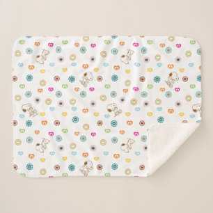 Couverture Sherpa Snoopy Colorful Hearts Motif