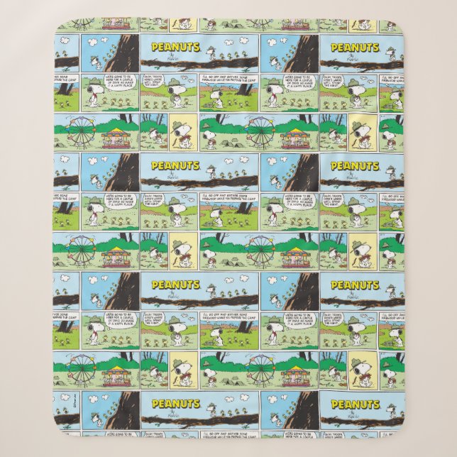 Couverture Sherpa Snoopy & Friends | Go Camping (Devant)