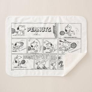 Couverture Sherpa Snoopy Joue Au Tennis