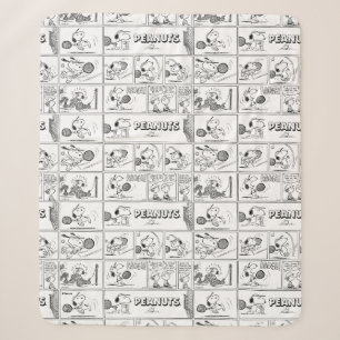 Couverture Sherpa Snoopy Joue Au Tennis