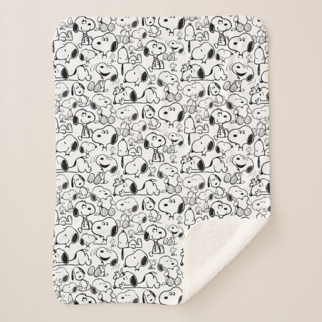 Couverture Sherpa Snoopy Smile Giggle Laugh Pattern (Devant)