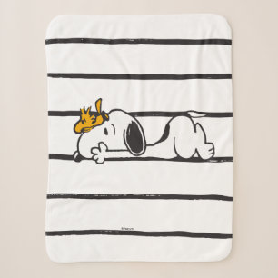 Couverture Sherpa Snoopy & Woodstock   Smile Giggle Laugh