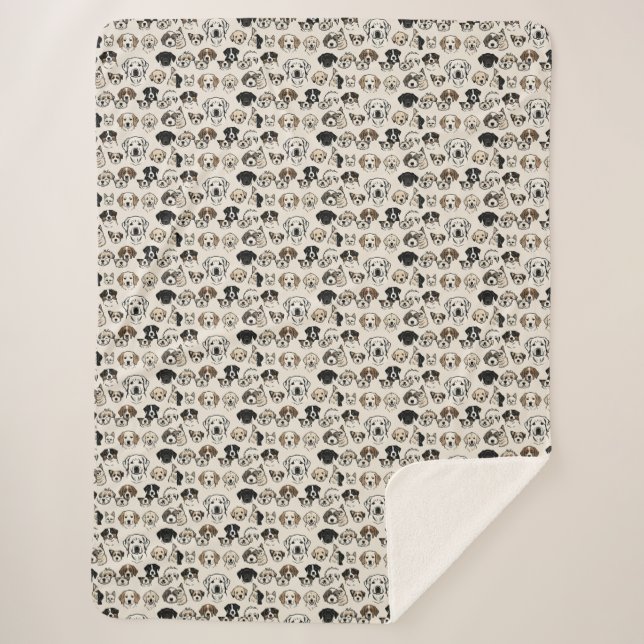 Couverture Sherpa "Snouts and Snuggles" (Devant)