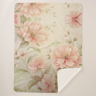 Couverture Sherpa Soft Floral