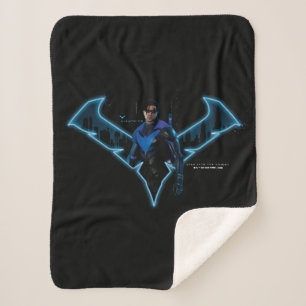 Couverture Sherpa Soirée Gotham Knights dans le logo