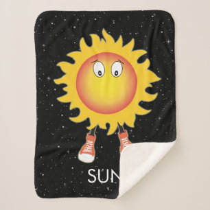 Couverture Sherpa Soleil et étoiles dans l'espace