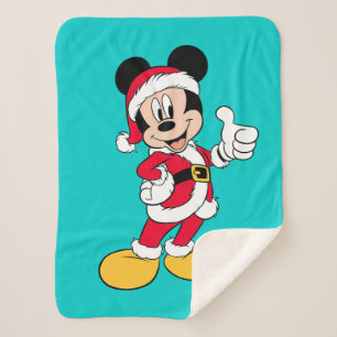Couverture Sherpa Souris Mickey  Équipement du Père Noël