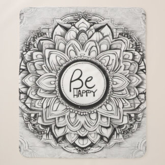 Couverture Sherpa Soyez heureux Motifs Mandala